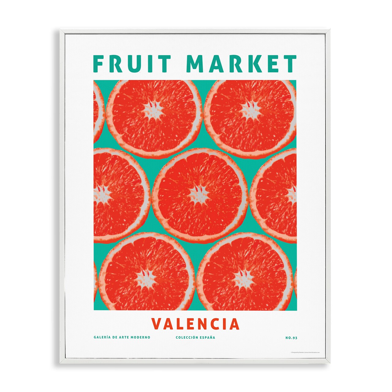 Stupell Industries Fruit Market Grapefruit Framed Giclee Wall Art Design by Reinders